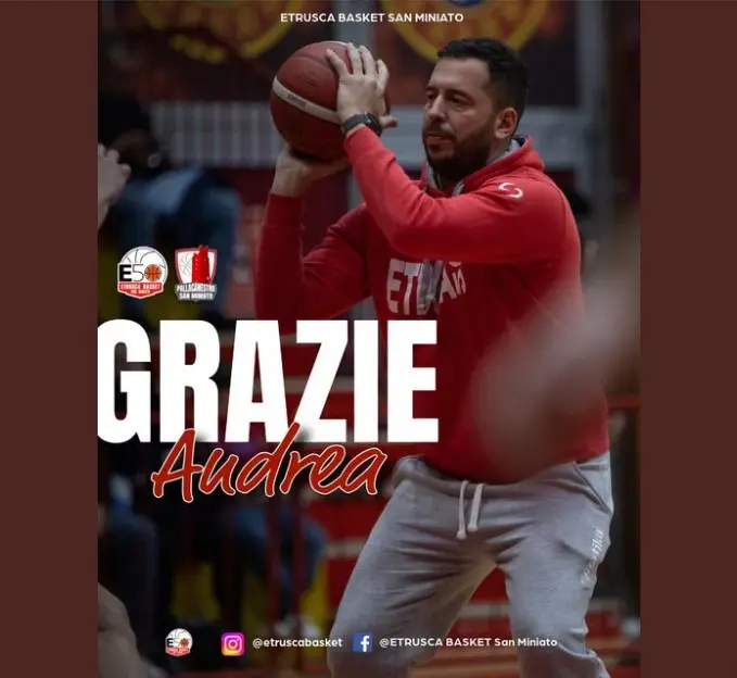 COACH ANDREA MEUCCI NON FARÀ PIÙ PARTE DELLO STAFF TECNICO BIANCOROSSO