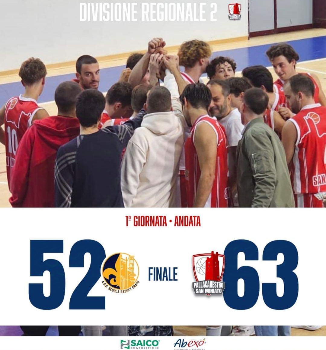BUONA LA PRIMA PER LA DR2 DI COACH GIUNTI A PRATO