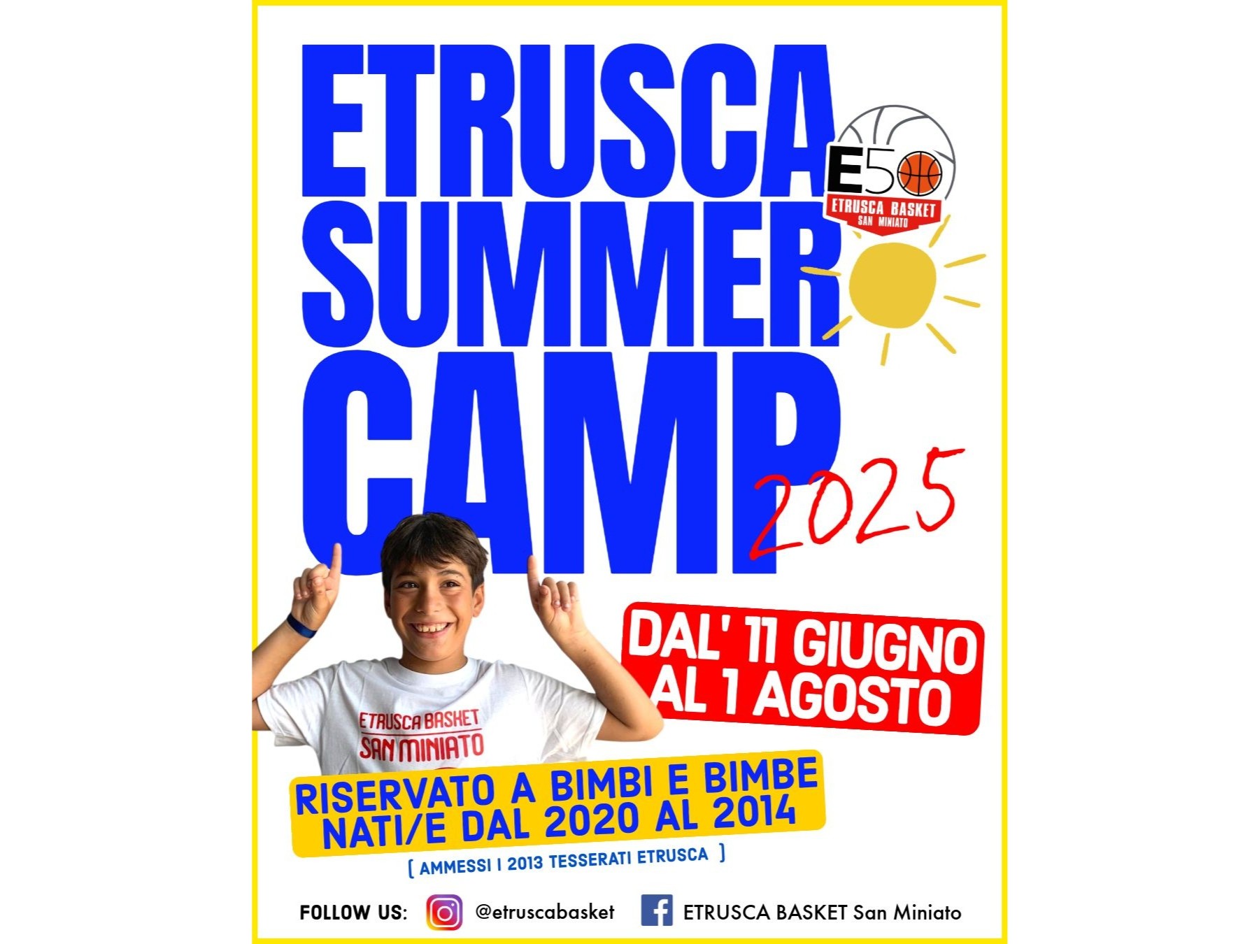 ETRUSCA SUMMER CAMP 2025!!! FORZA CON LE ISCRIZIONI!!!
