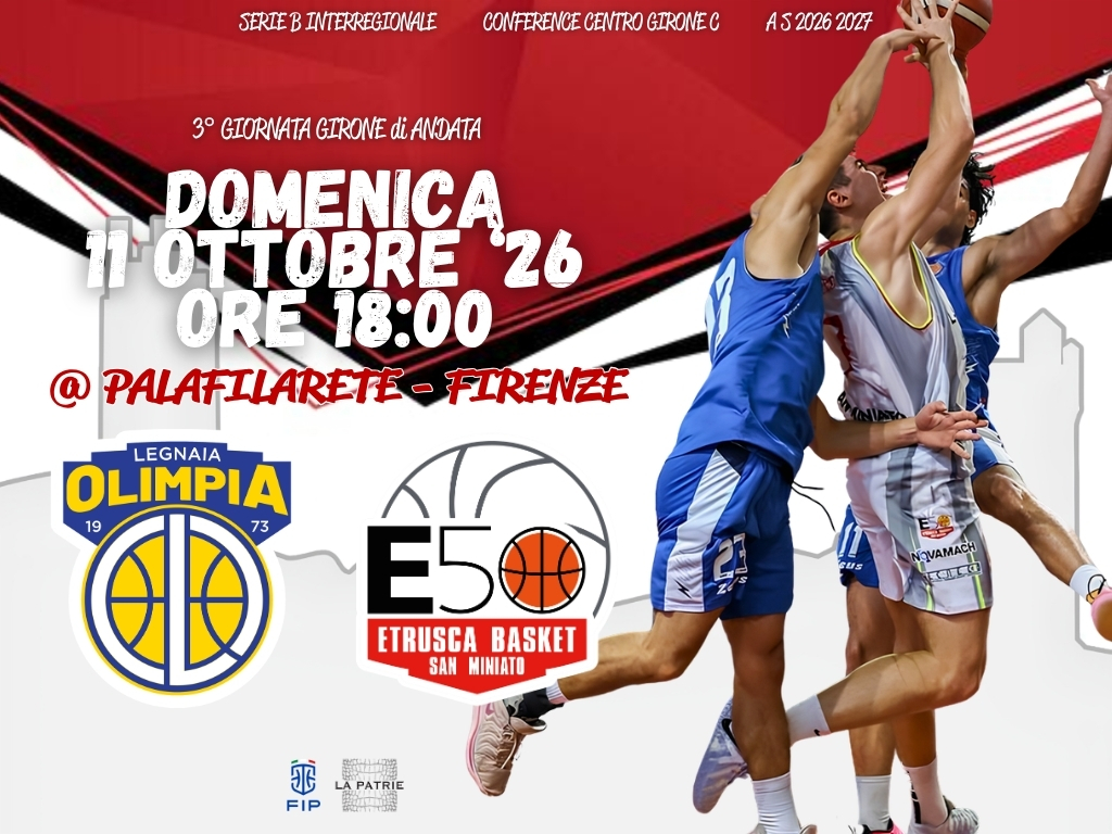 DOMENICA SI VA AL PALAFILARETE: CONTRO LEGNAIA SERVE L’ETRUSCA DELLE GRANDI OCCASIONI!